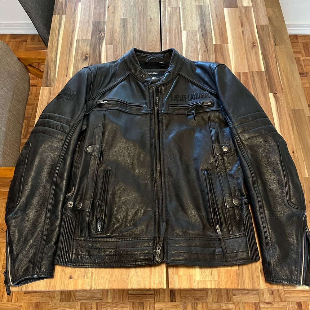 Harley-Davidson Men's Black Leather Field Jacket